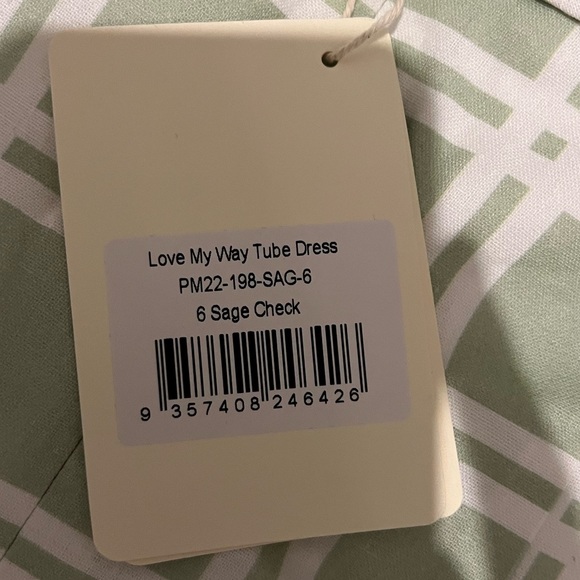 Peppermayo Exclusive - Love My Way Tube Dress - Sage Check - Picture 8 of 9